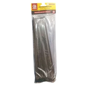 Abraçadeira de Nylon c/ Proteção UV 4,8x300mm Preta SQ