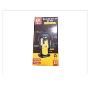 Bomba de Ar De Pé Pratico Portatil 160PSI Acompanha C 3Acessorios P,inflar Aluminio