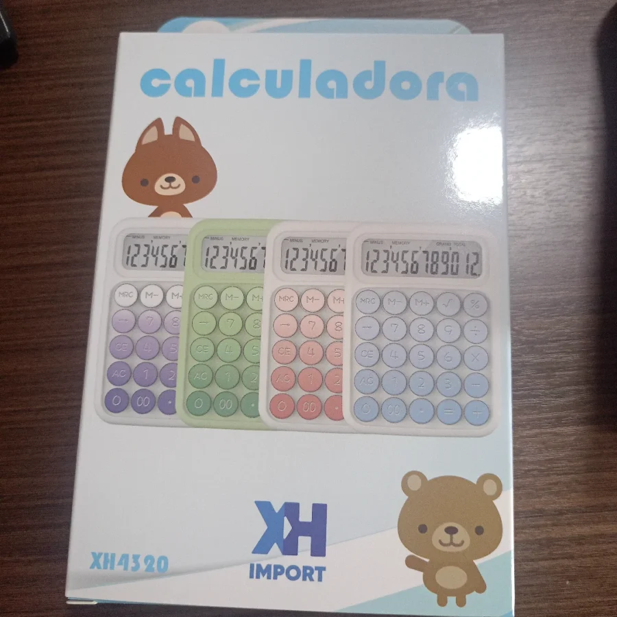 CALCULADOURA 12DIGITOS CORES VARIADAS