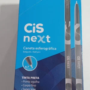 Caneta Esferografica 0.7mm Preta   Kit 50PÇS Rebnok