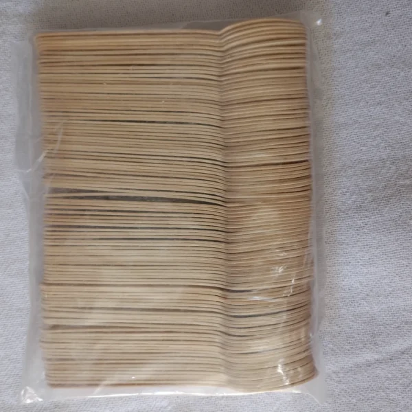 Colher De Madeira 100Peças