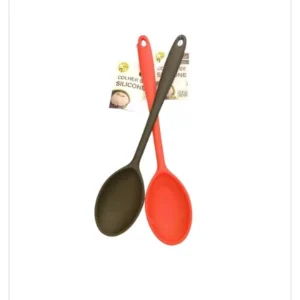 Colher de Silicone Preta /Vermelha 28CM