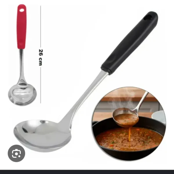 CONCHA DE FEIJAO 26CM CABO ORETO /VERMELHO