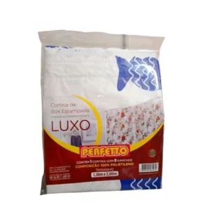 Cortina p/ Box Luxo Estampada 1.38cmx2m Perfeito