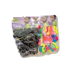 Elástico de Cabelo pct 12 cards 6pçs