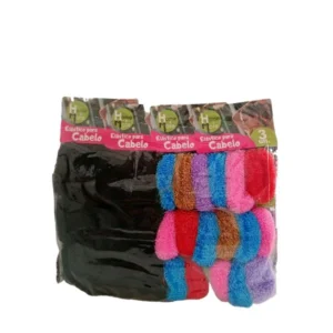 Elástico p/ Cabelo pct c/12 cards 3 pçs