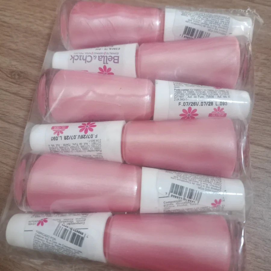 Esmalte Rosa Babe Perolado 6 Unidades