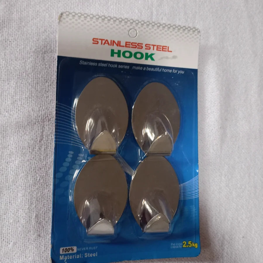 Gancho Oval 4 Peças Inox