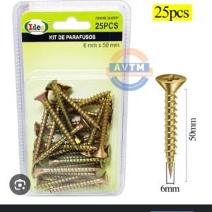 KIT DE PARAFUSO 25 PEÇAS 6X50MM