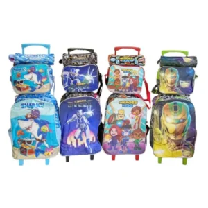 Kit mochila c/ rodinhas + Lancheira+porta lápis Masculina Sortida |Winth