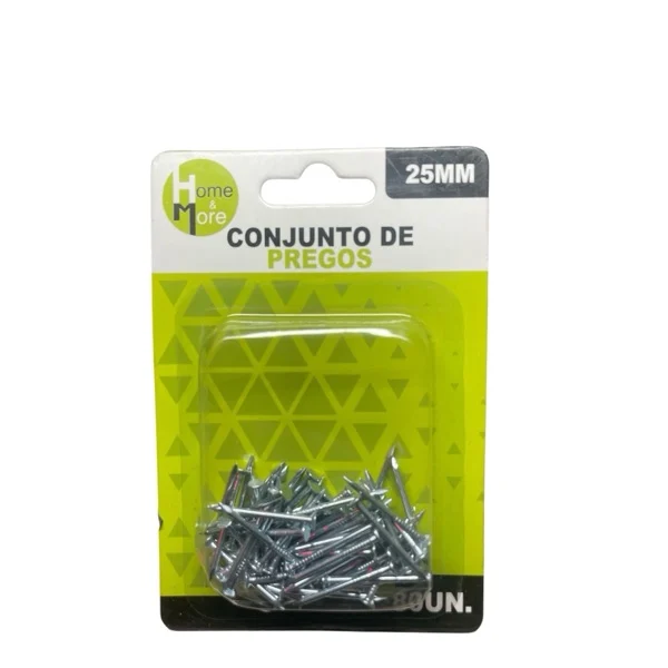 Kit Prego de A ço c/80pçs 25mm
