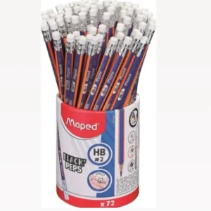 Lápis c/ Borracha Black Pep HB n 2 72PÇS Maped