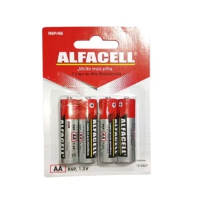 Pilha Comun AA Alfacel 4pçs