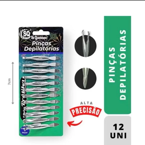Pinças Depilatorias 12PÇS SQ