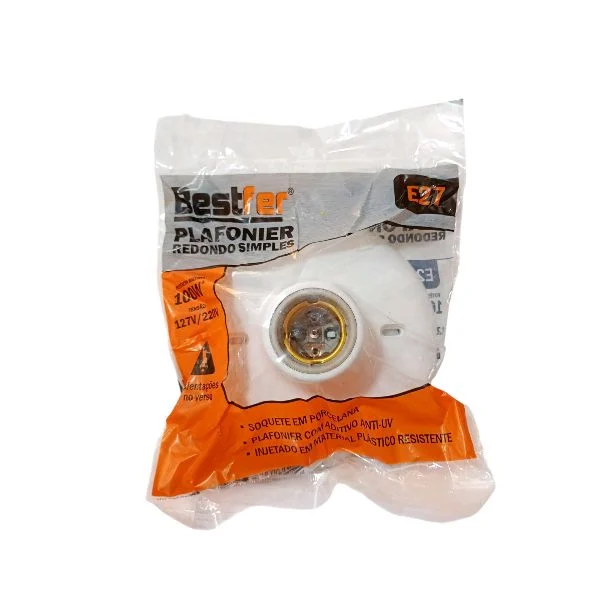 Plafonier Redondo Simples 100W 127/220W