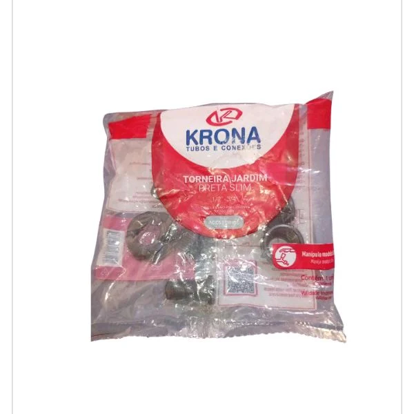 Torneira jardim preta slim 1/2"-3/4'