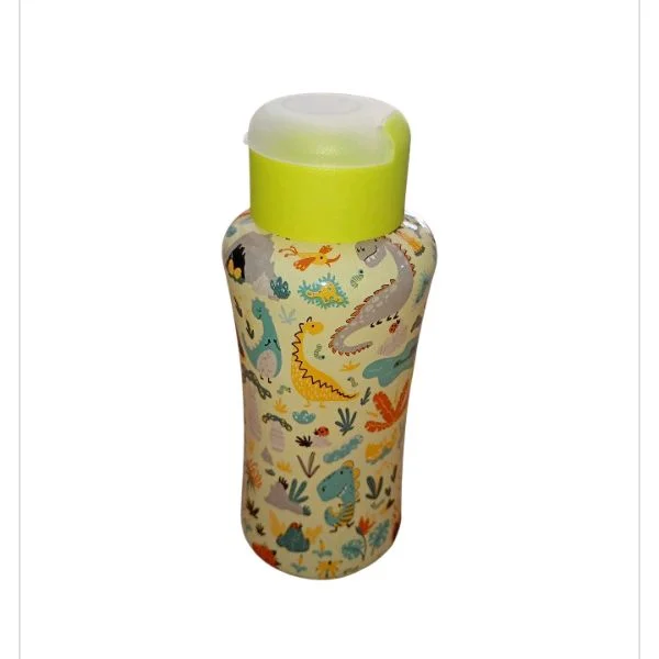 Vaso  de suco tampa amarela