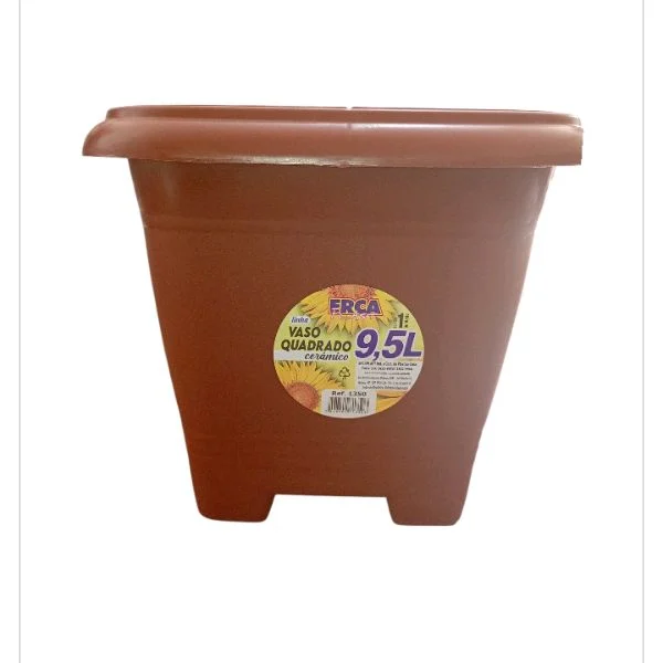 Vaso Quadrado Ceramica 9,5 Litros
